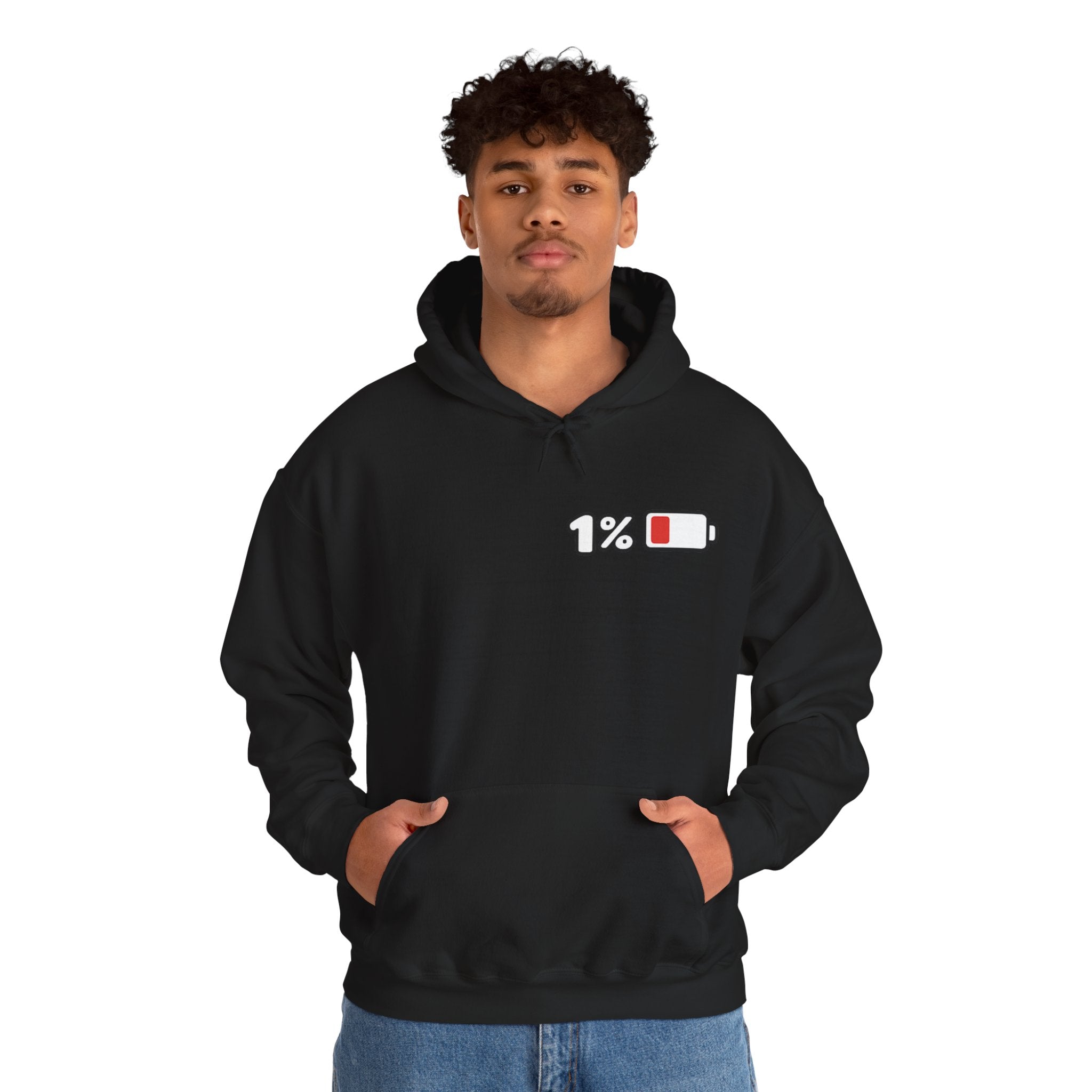 Social Battery 1 percent funny introvert graphic hoodie unisex streetwear USA Hooliganns