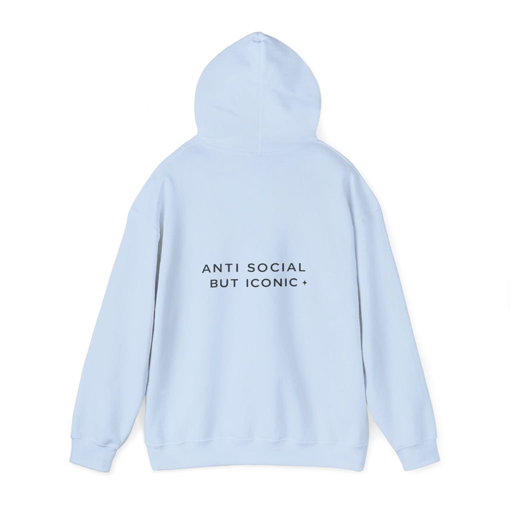 Anti Social But Iconic Gen Z rebellious graphic hoodie premium streetwear USA Hooliganns