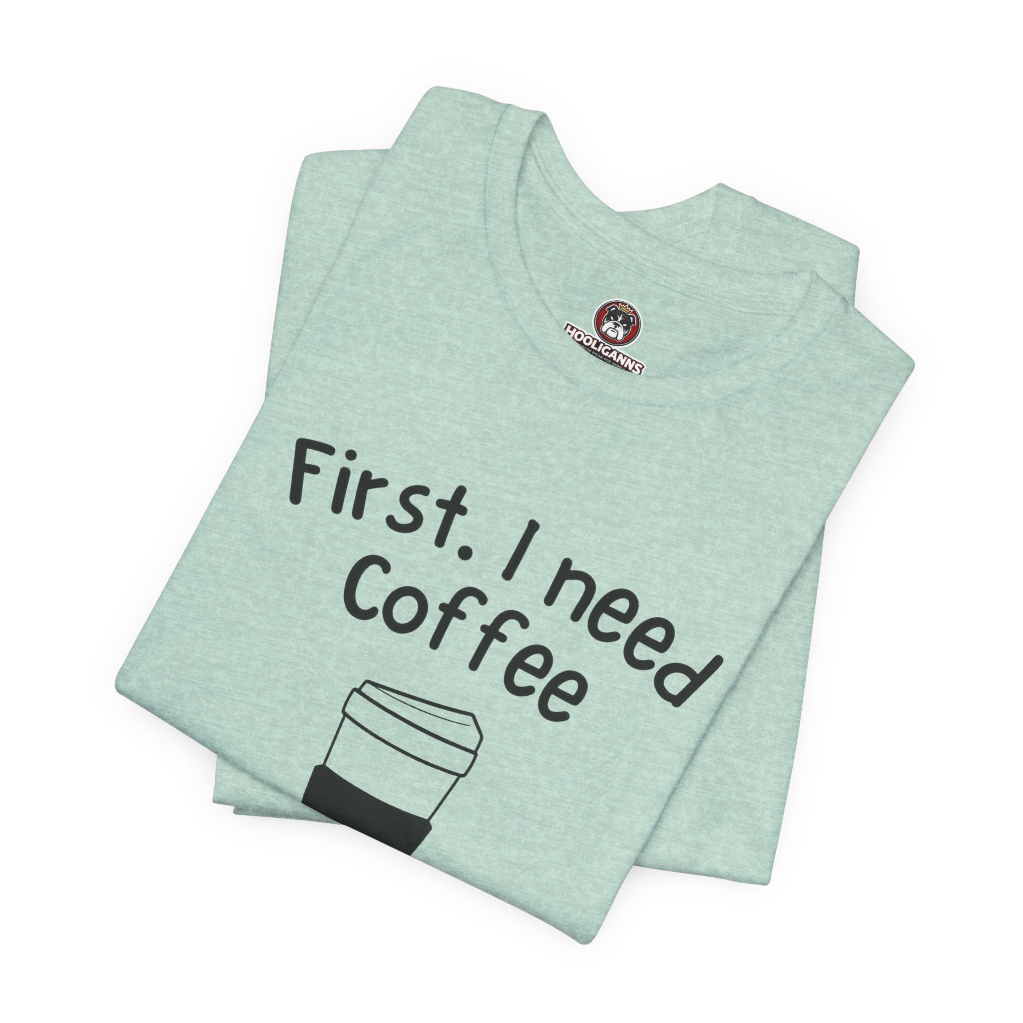 Coffee Lovers tee graphic detail barista caffeine design USA Hooliganns