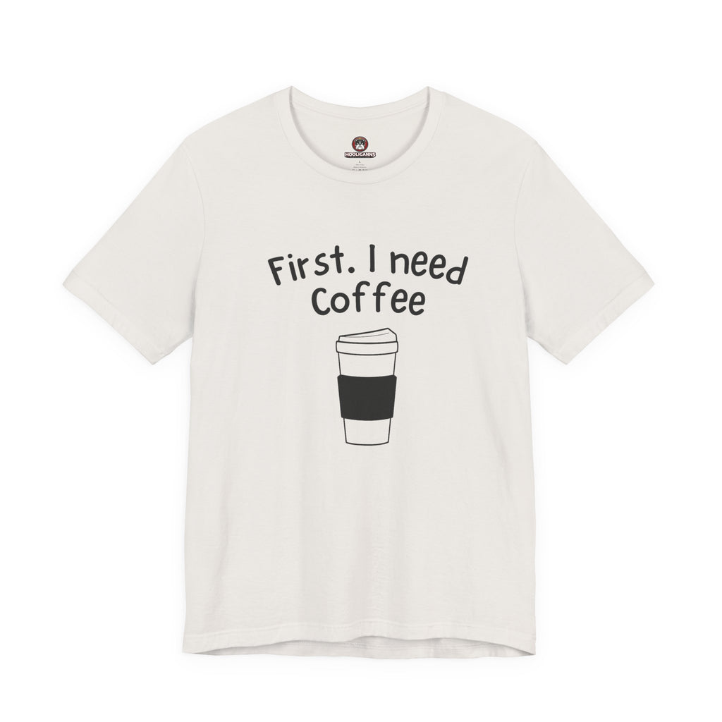 Coffee Lovers funny caffeine graphic tee minimal streetwear unisex morning USA Hooliganns