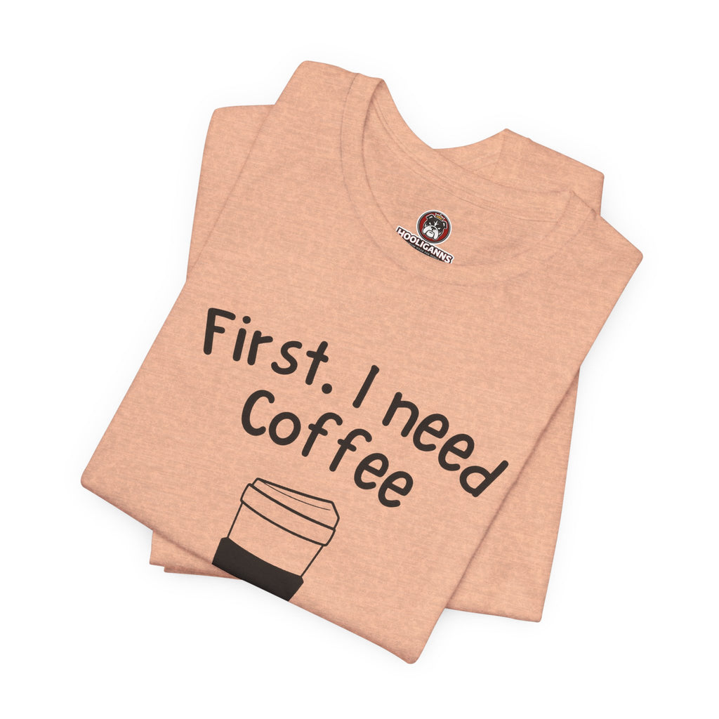 Coffee Lovers tee graphic detail barista caffeine design USA Hooliganns