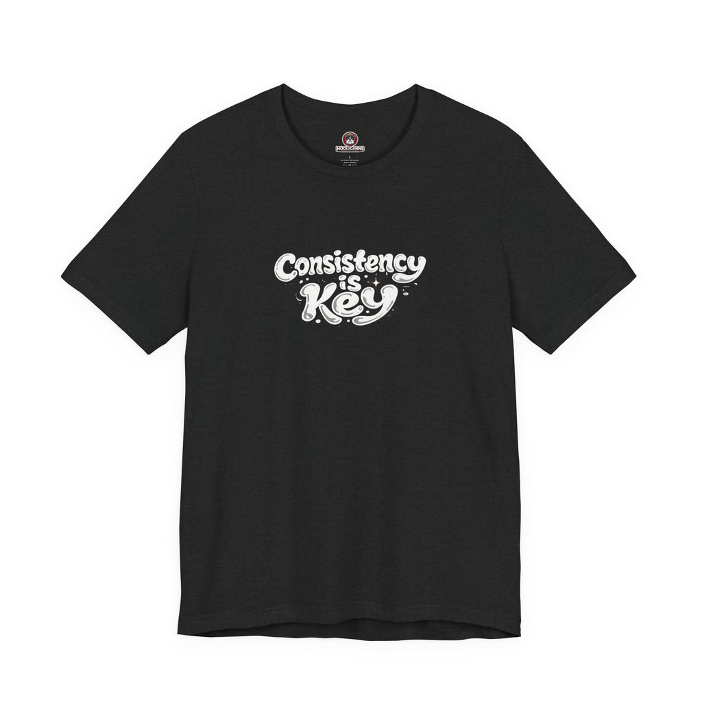 Consistency Is Key motivational graphic tee streetwear unisex workout USA Hooliganns