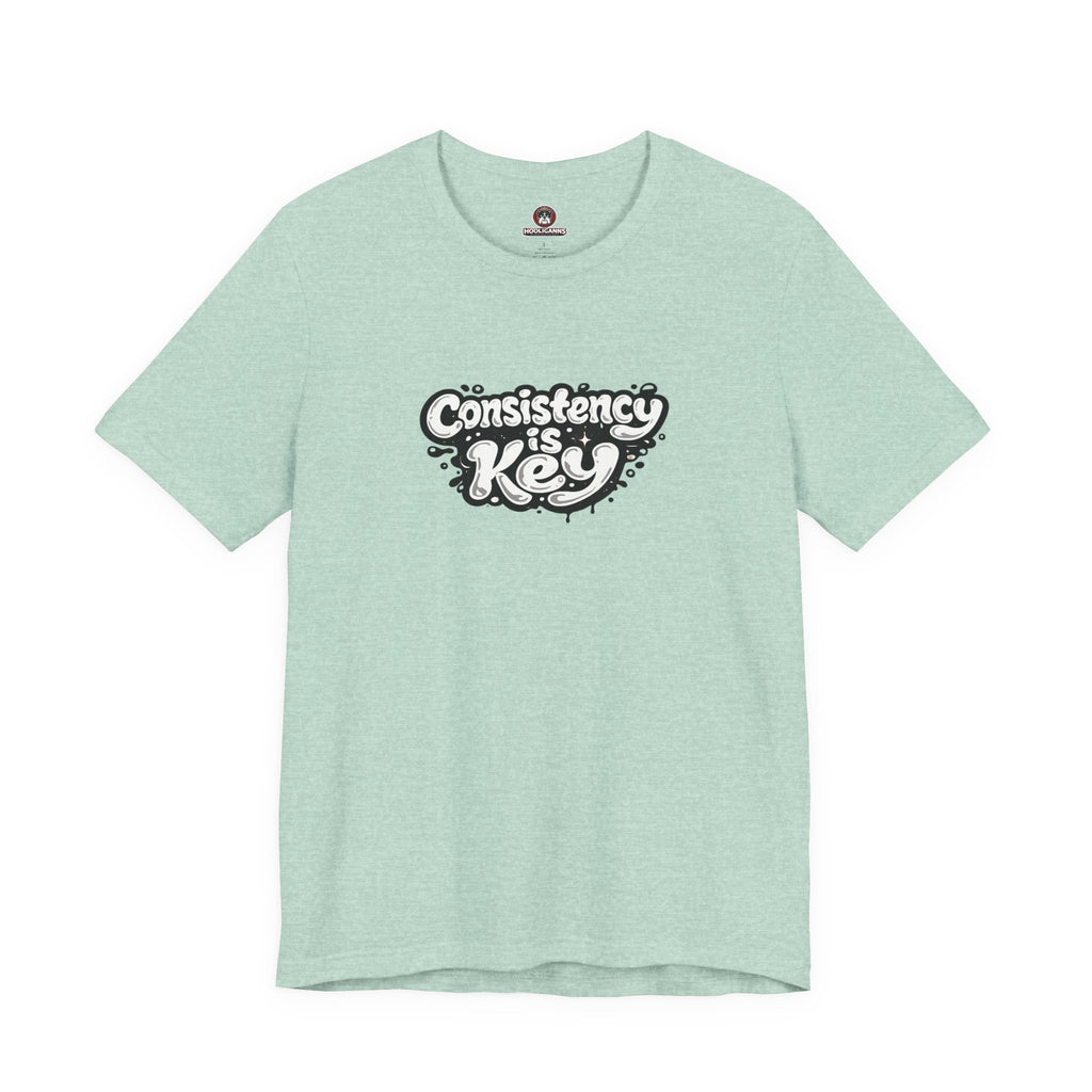 Consistency Is Key motivational graphic tee streetwear unisex workout USA Hooliganns