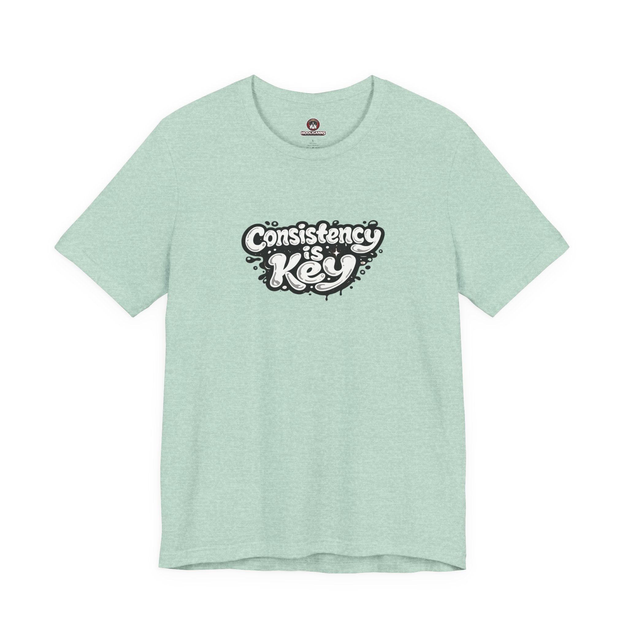 Consistency Is Key motivational graphic tee streetwear unisex workout USA Hooliganns