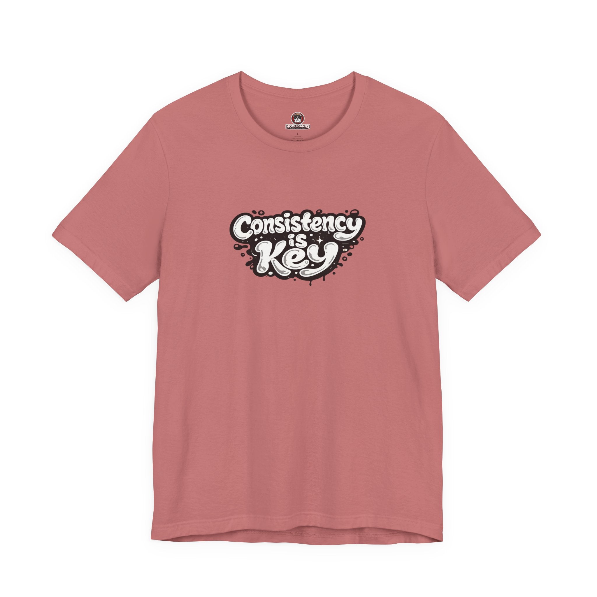 Consistency Is Key motivational graphic tee streetwear unisex workout USA Hooliganns