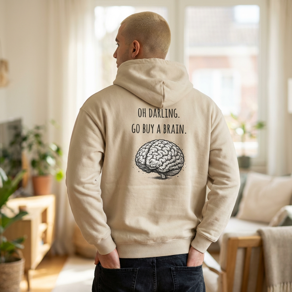 Oh Darling Go Buy a Brain funny sarcastic graphic hoodie unisex streetwear USA Hooliganns