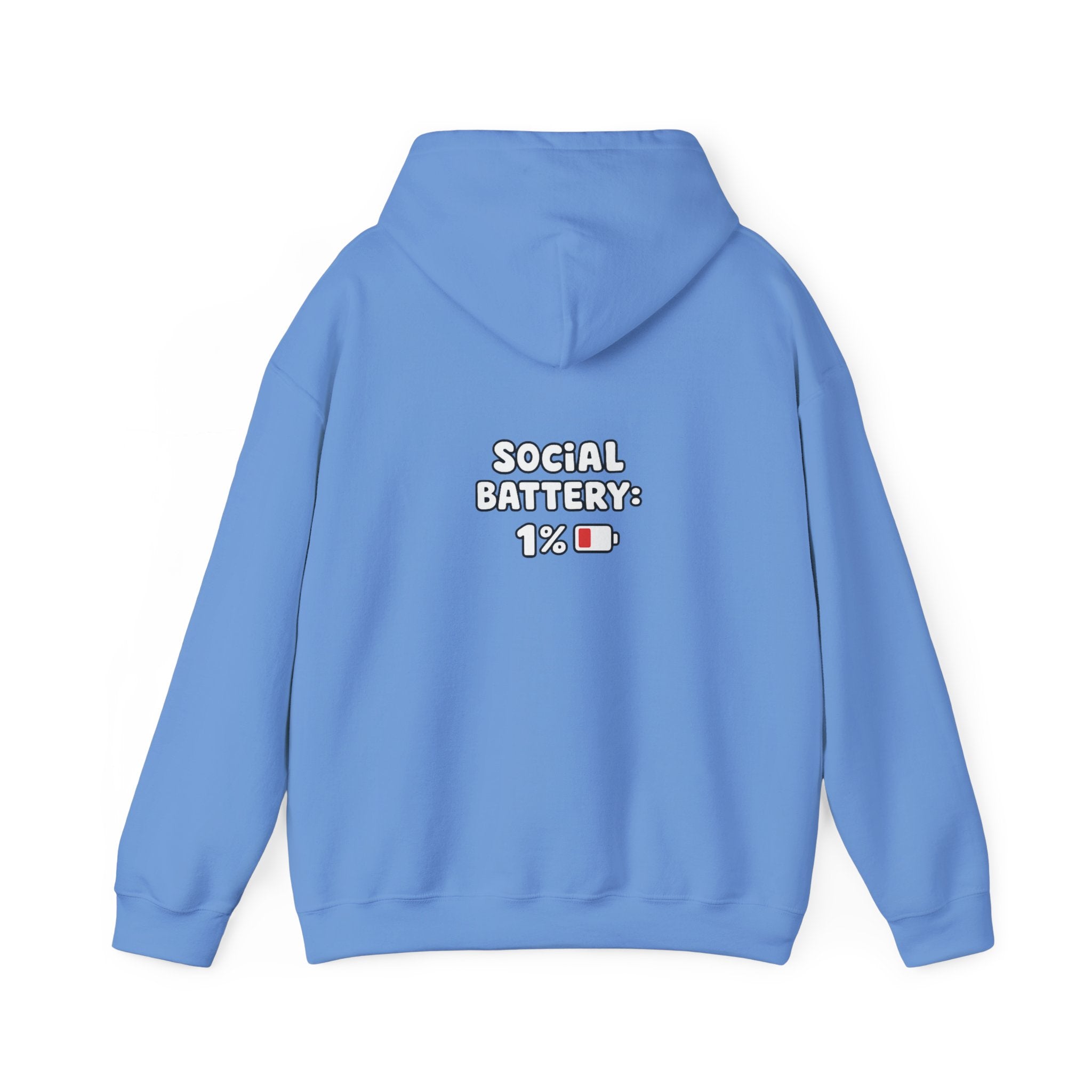Social Battery 1 percent funny introvert graphic hoodie unisex streetwear USA Hooliganns