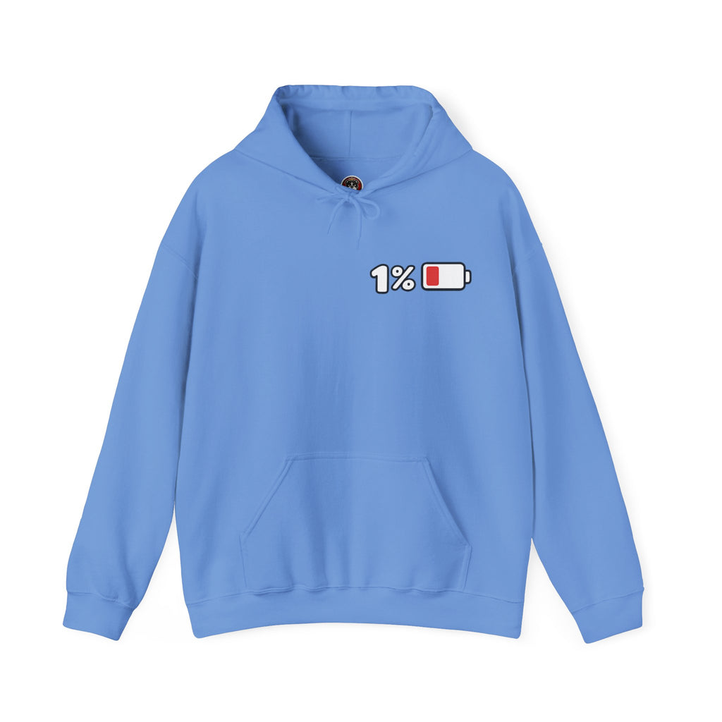 Social Battery 1 percent funny introvert graphic hoodie unisex streetwear USA Hooliganns