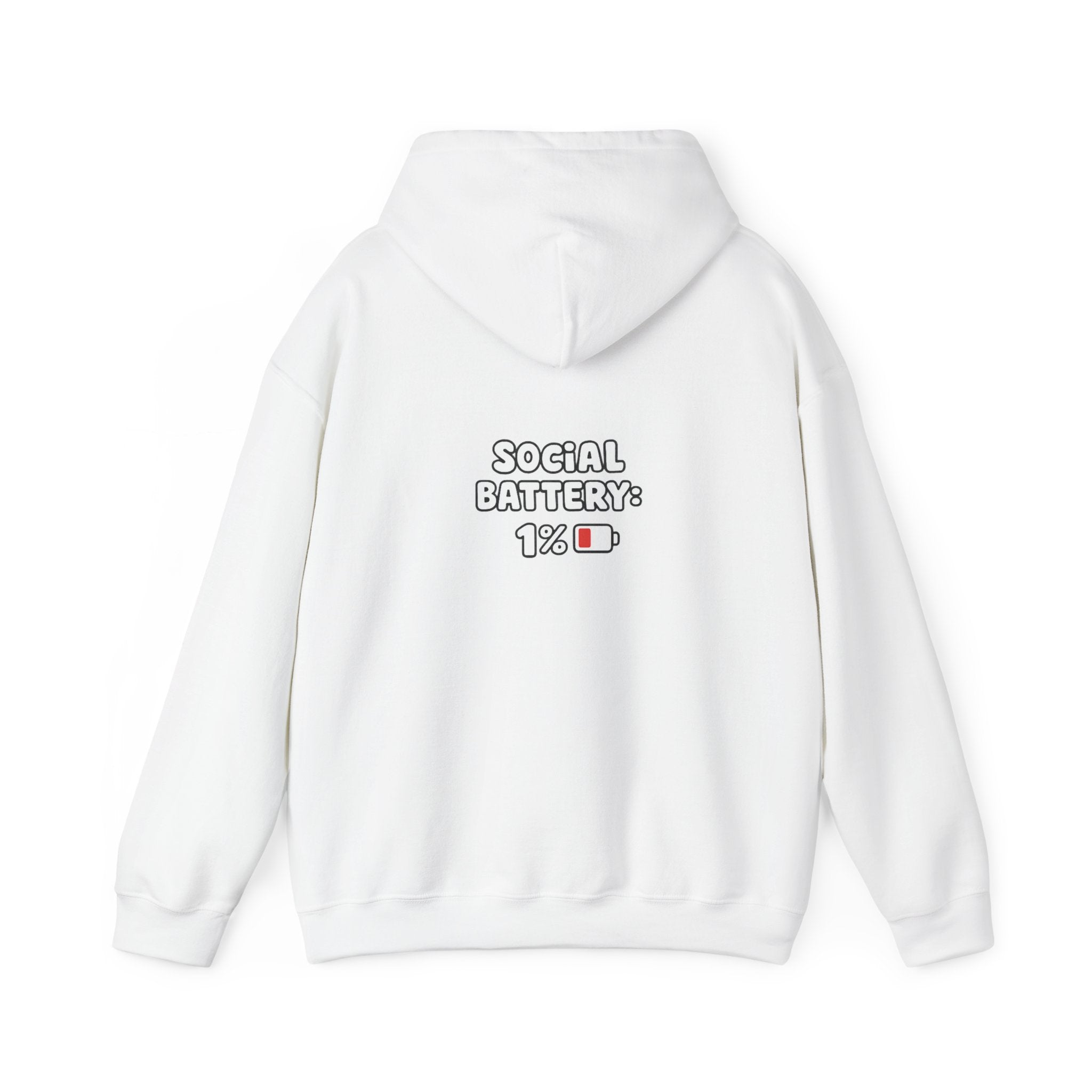 Social Battery 1 percent funny introvert graphic hoodie unisex streetwear USA Hooliganns