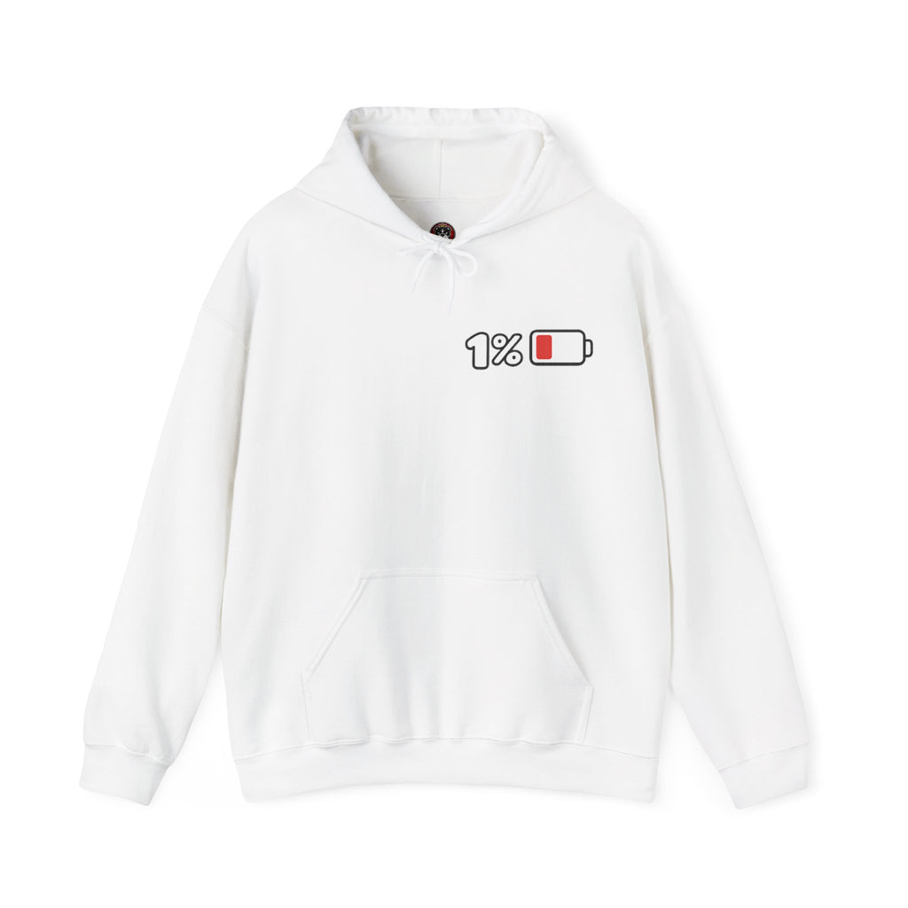 Social Battery 1 percent funny introvert graphic hoodie unisex streetwear USA Hooliganns