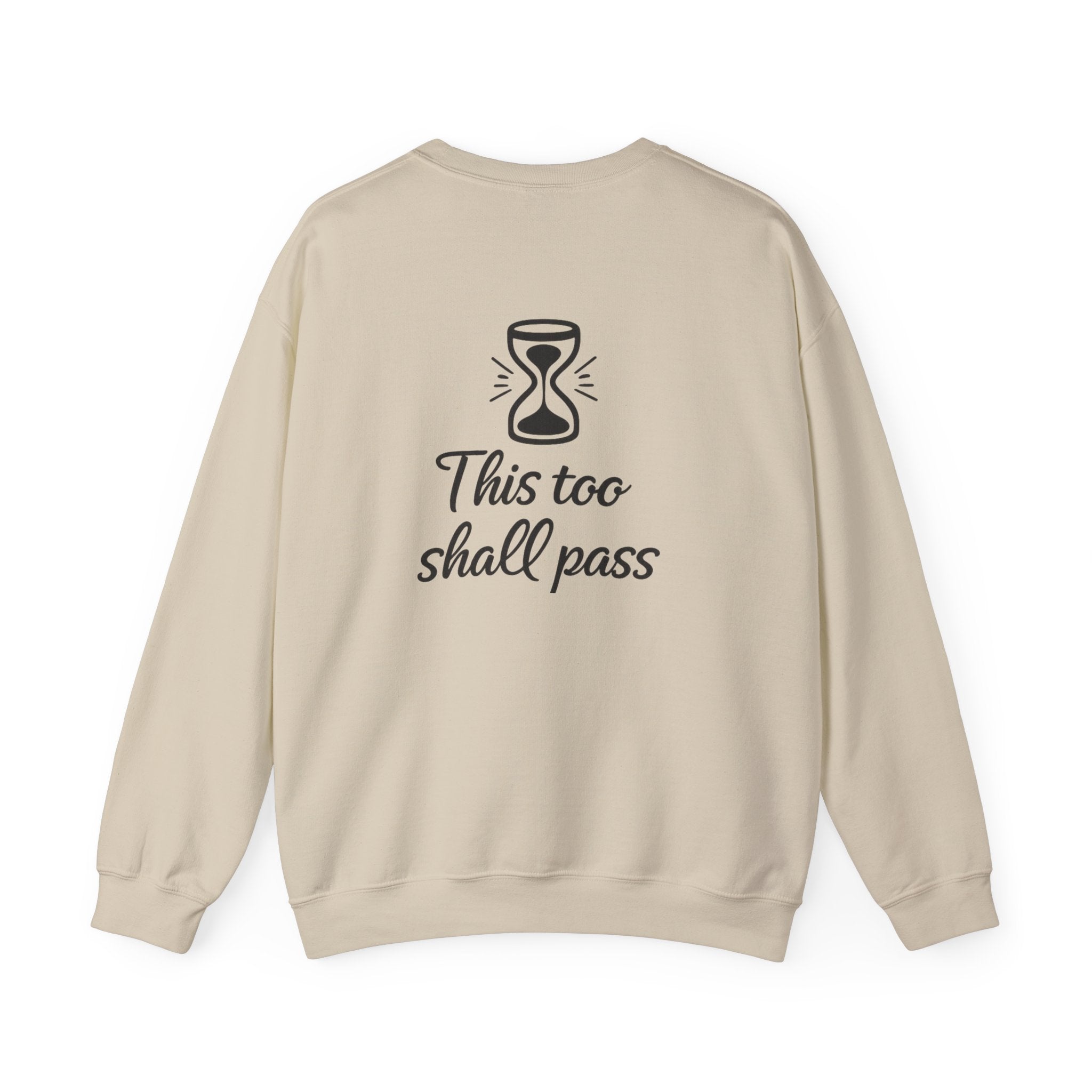 This Too Shall Pass minimalist mental health crewneck sweatshirt unisex USA Hooliganns