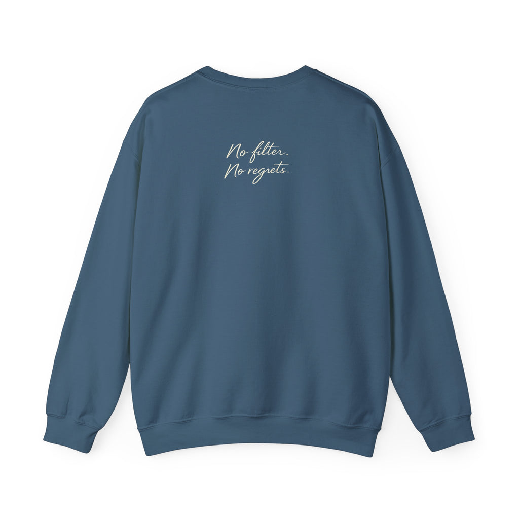 Unapologetic crewneck back view bold statement streetwear USA Hooliganns