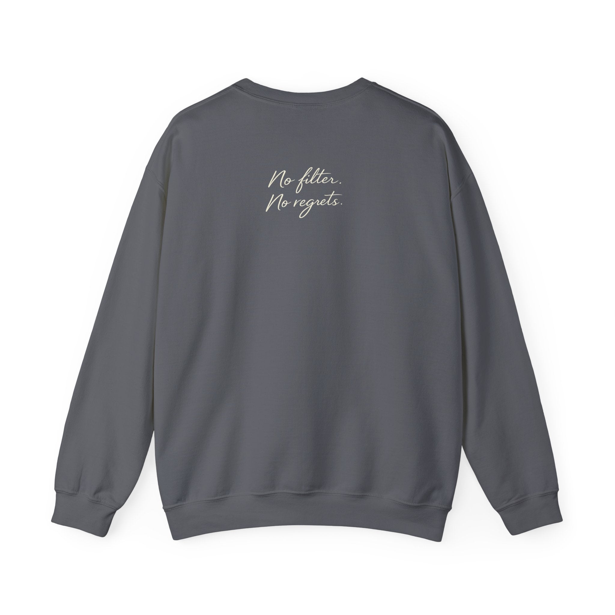 Unapologetic crewneck back view bold statement streetwear USA Hooliganns