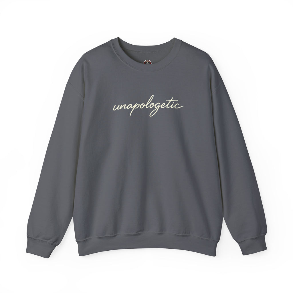 Unapologetic bold statement crewneck sweatshirt unisex streetwear maroon USA Hooliganns