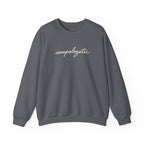 Unapologetic bold statement crewneck sweatshirt unisex streetwear maroon USA Hooliganns
